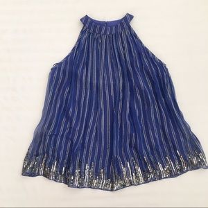 NWT Anthropologie Ranna Gill High Neck Sequins Top